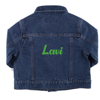 CUSTOM REQUEST Embroidery Name  Infant Jean Jackets 