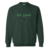 For Good Embroidered Sweatshirt, Good Wicked Inspired Sweatshirt, Aesthetic Changed For Good Sweatshirt, Wizard Of Oz Sweater Noahs Ark Box