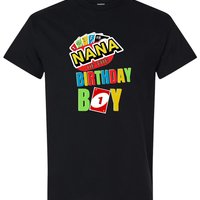 Custom UNO Birthday Boy Custom Tee Birthday Party Shirt