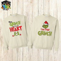Couple Sweatshirt Grinchy  Christmas Shirt Design