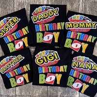 Family Matching Uno Birthday Party Shirt custom birthday tshirt noahs ark box 1