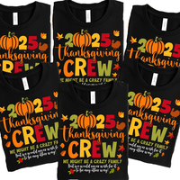 Thanksgiving Crew Family Matching Shirts 2025