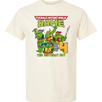 Turtles Birthday Family Matching T-shirt, Custom Turtle Birthday Party T-shirt,Turtles Matching T-shirt,Movie Toddler Tee, Green Turtles Tee