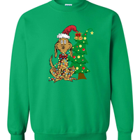 Whimsical Christmas Tree Sweatshirt, With Dog Max Whoville Tree Shirt, Whimsical Green Star Tree Shirt, Holiday Women Shirt, Christmas Party