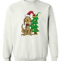 Whimsical Christmas Tree Sweatshirt, With Dog Max Whoville Tree Shirt, Whimsical Green Star Tree Shirt, Holiday Women Shirt, Christmas Party