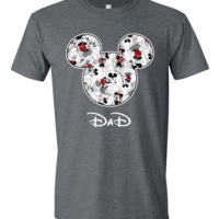 Disney Family Mickey Black & White Custom T-Shirts
