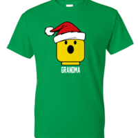 Santa Hat Lego Personalized Family Shirts with Facial Expression Legoland T-Shirts