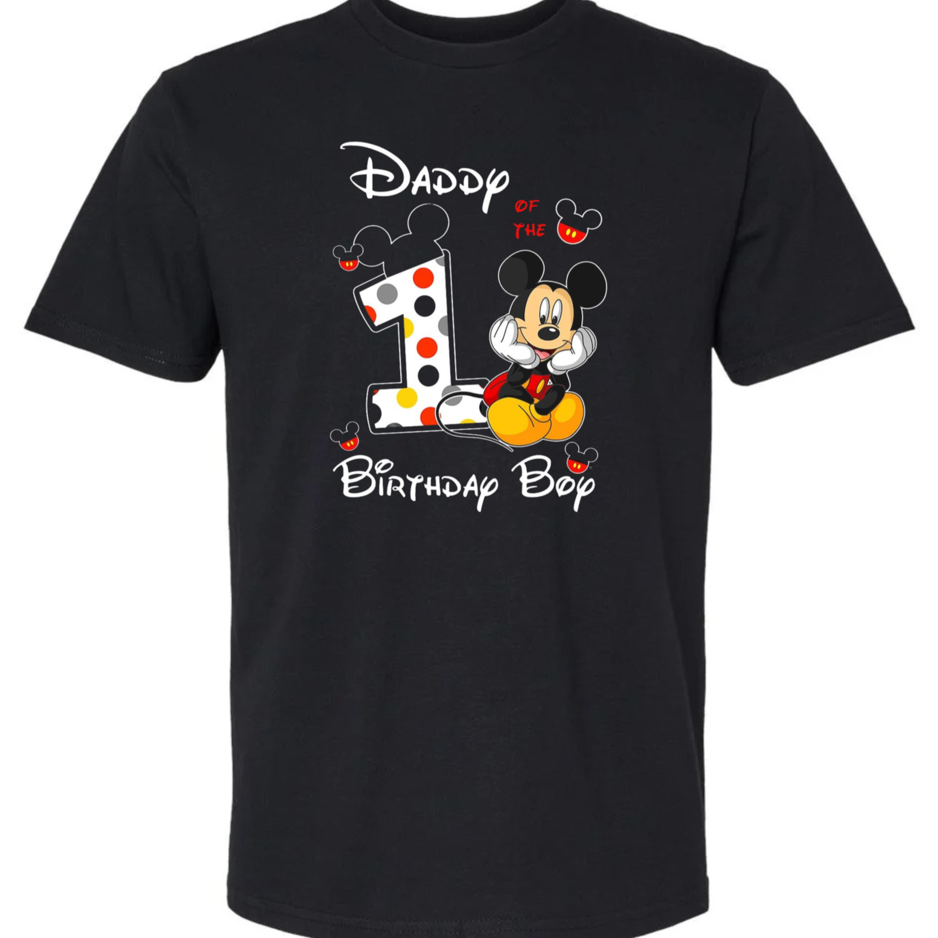 Mickey Mouse 1st Birthday Family Shirts, Iron On Heat noahs ark boxs dad