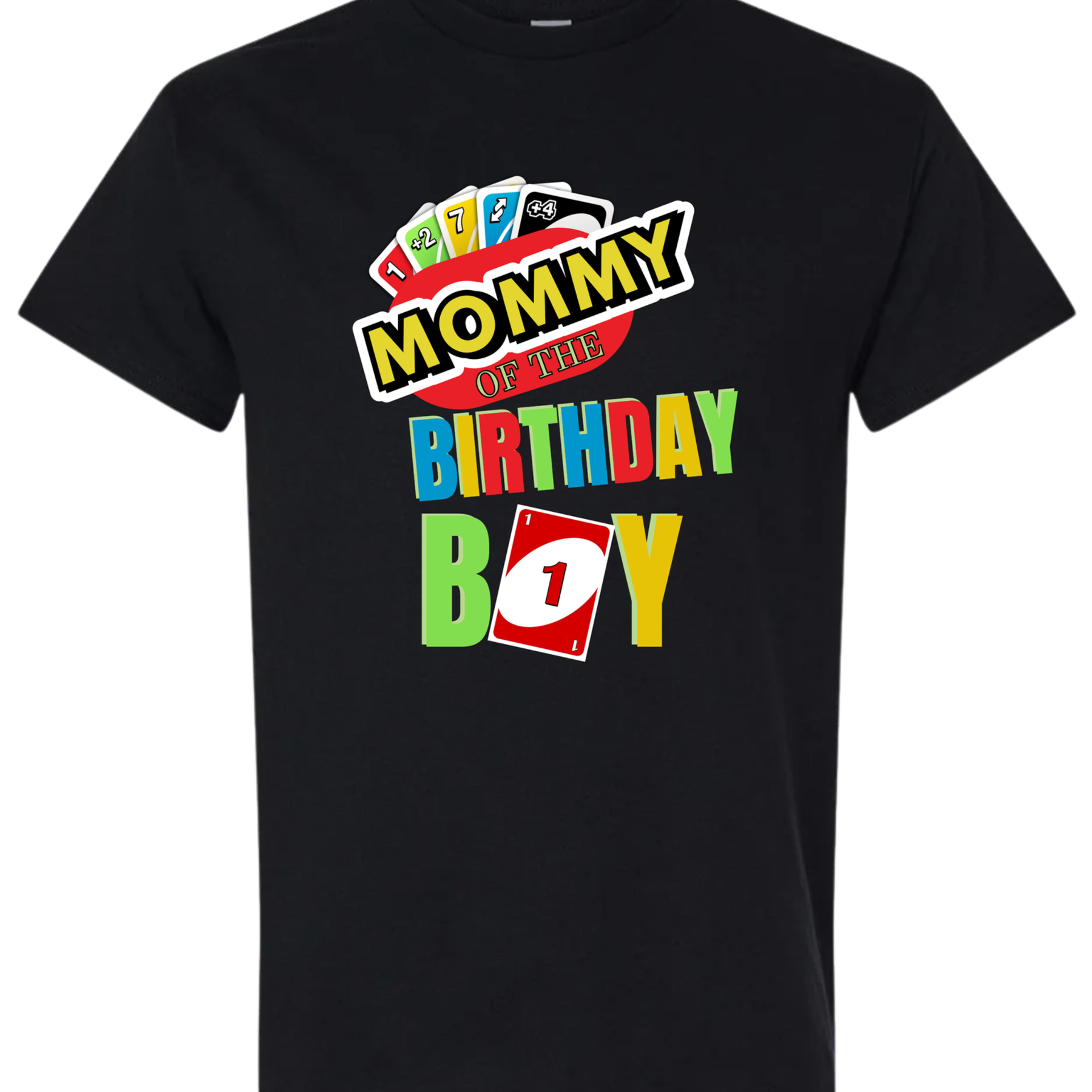 Custom UNO Birthday Boy Custom Tee Birthday Party Shirt