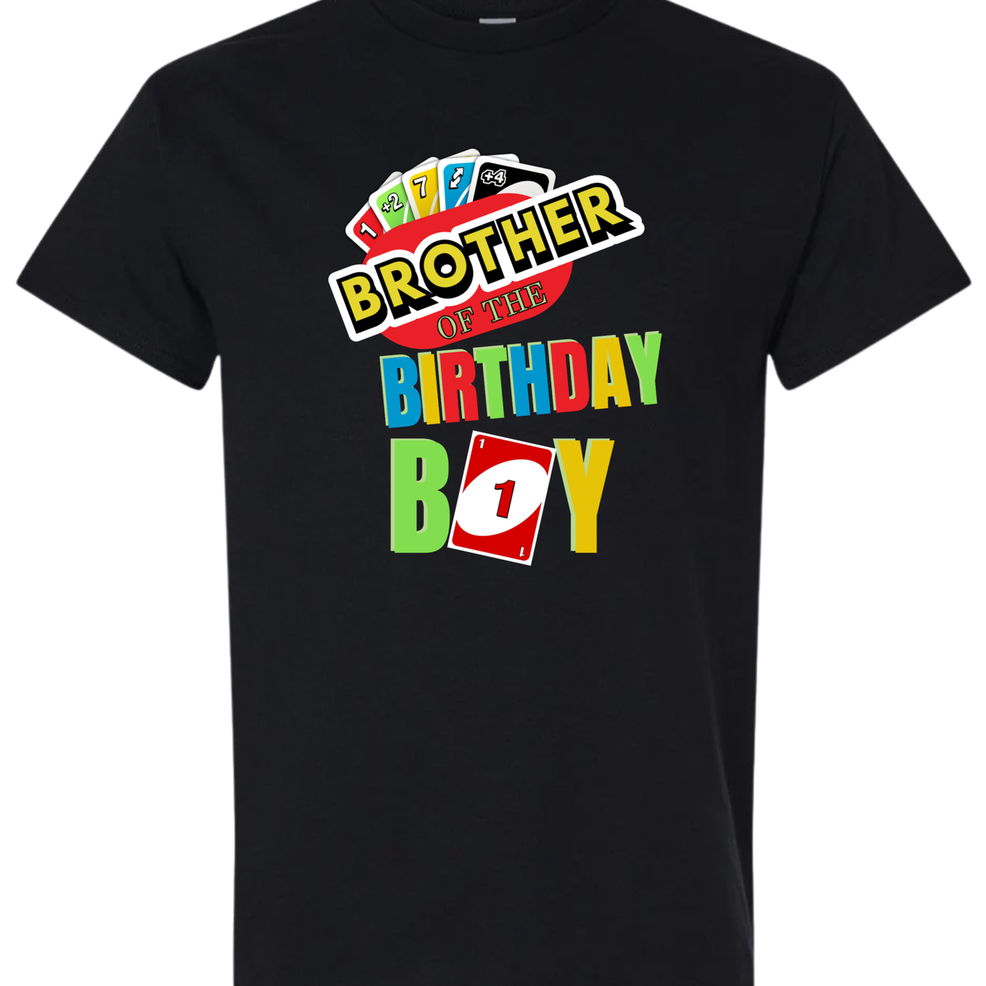 Custom UNO Birthday Boy Custom Tee Birthday Party Shirt