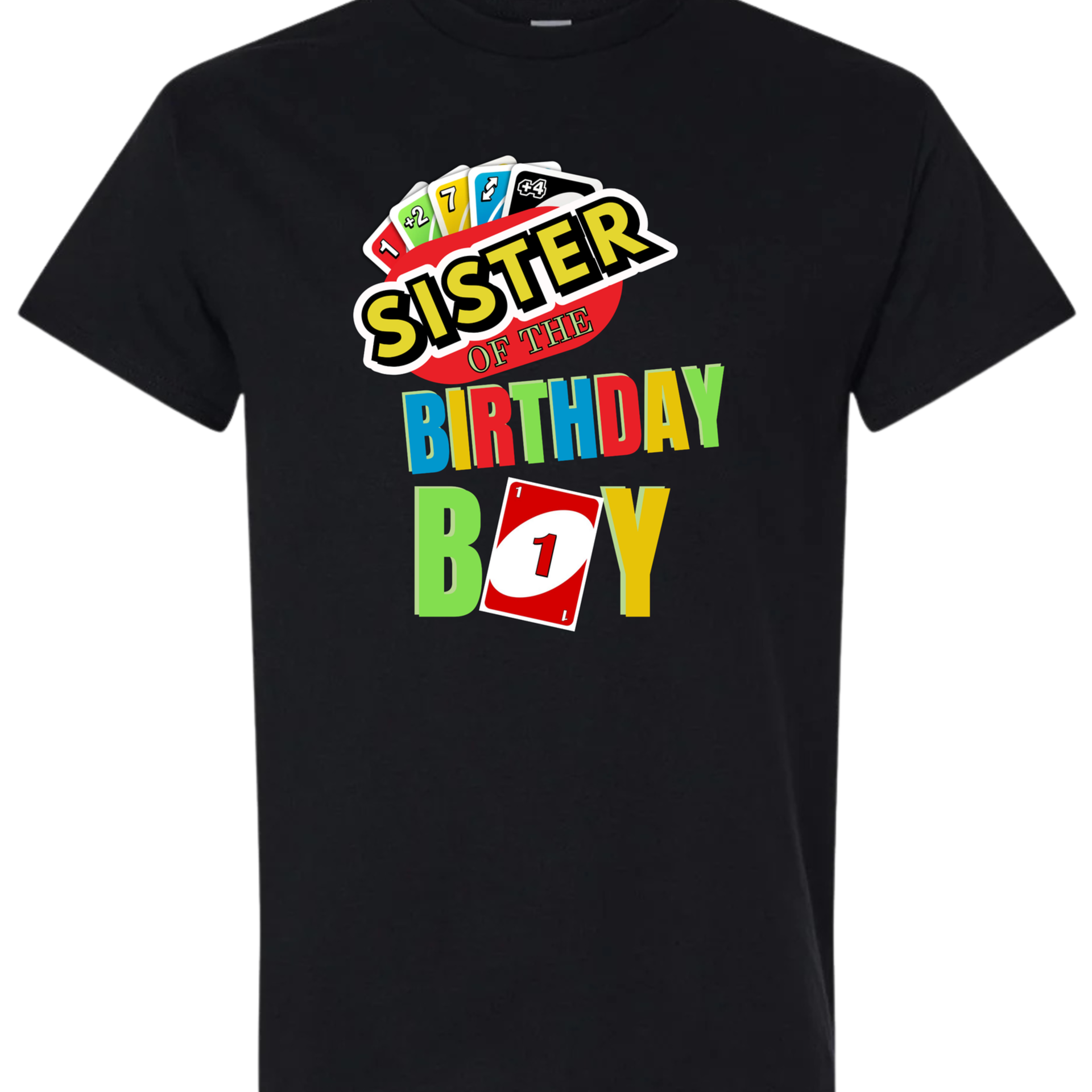 Custom UNO Birthday Boy Custom Tee Birthday Party Shirt