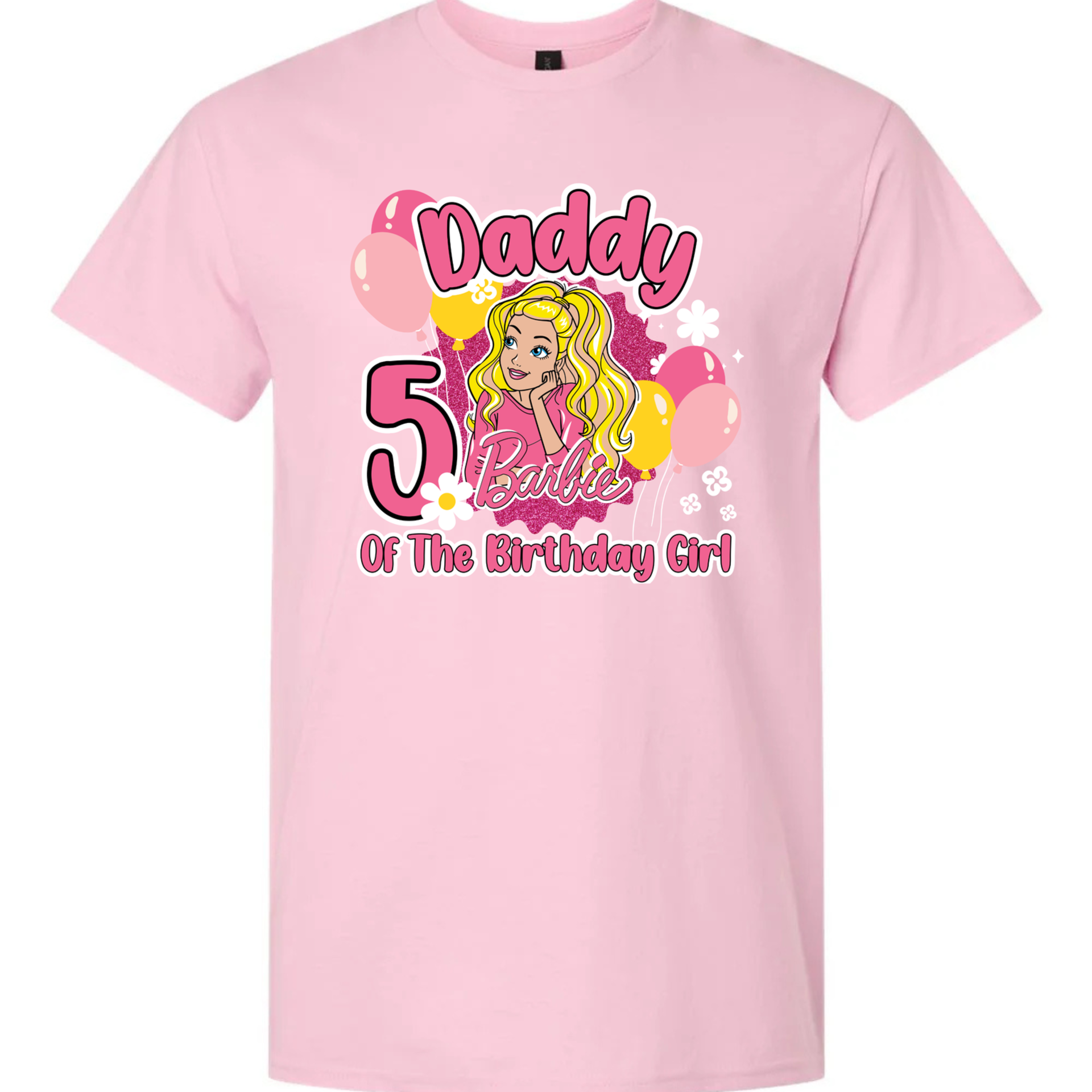 Personalized Birthday Girl T-Shirt Family Celebration, Blonde Doll Design  T-shirt Theme