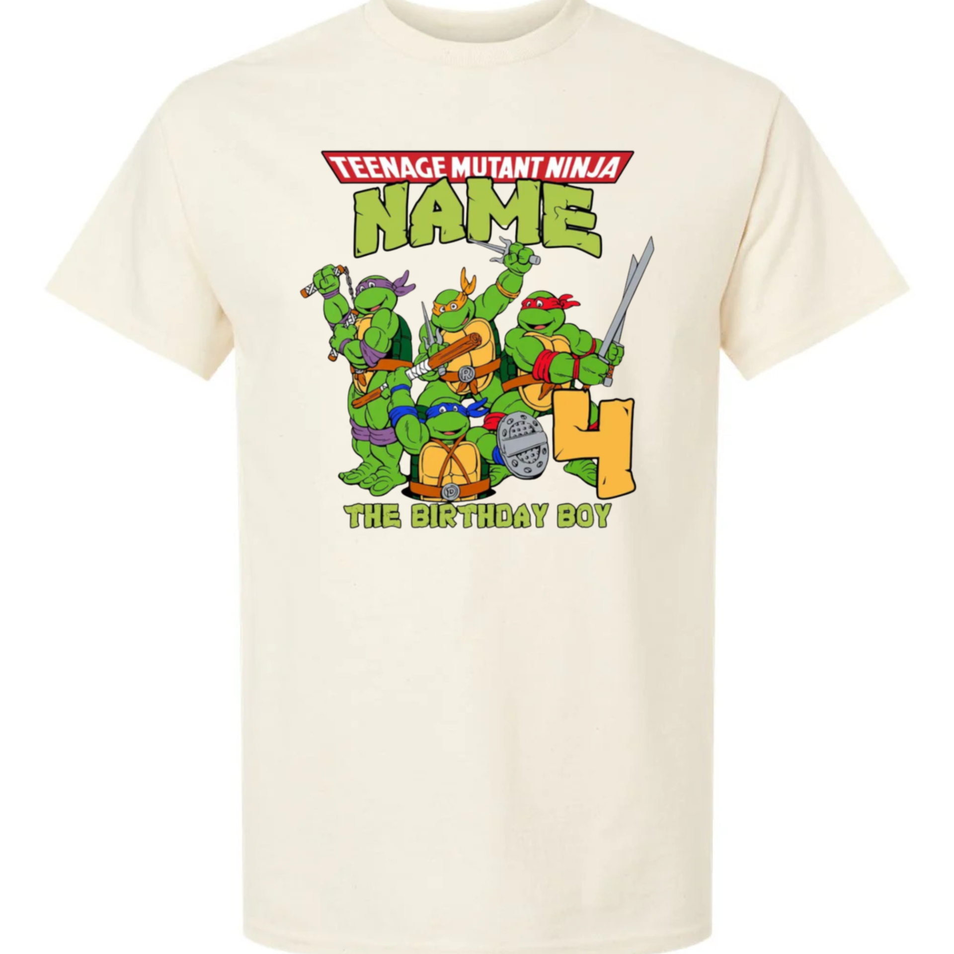 Turtles Birthday Family Matching T-shirt, Custom Turtle Birthday Party T-shirt,Turtles Matching T-shirt,Movie Toddler Tee, Green Turtles Tee