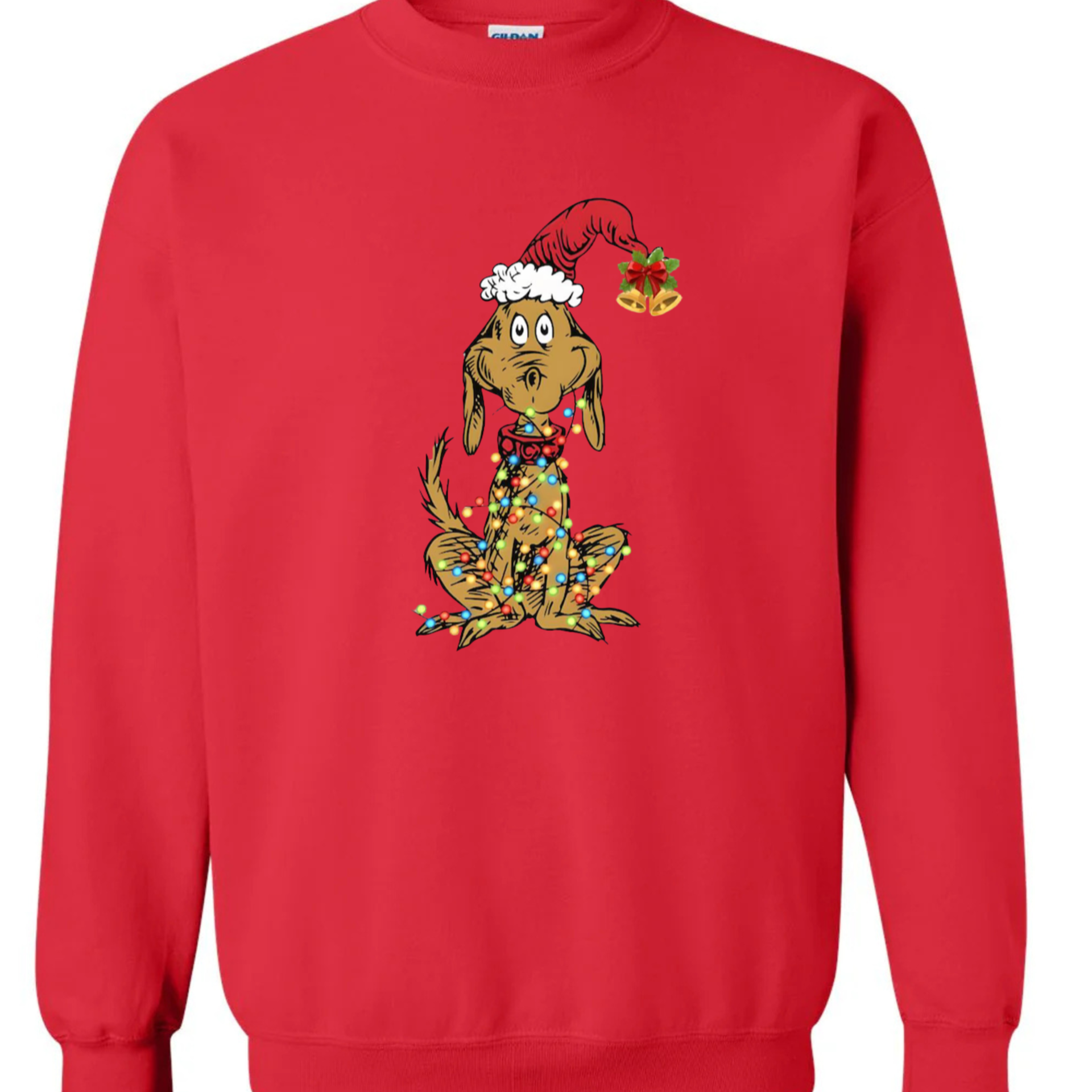 Whimsical Christmas Tree Sweatshirt, With Dog Max Whoville Tree Shirt, Whimsical Green Star, Trendy Shirt,Kids sweatshirt,Women's sweatshirt