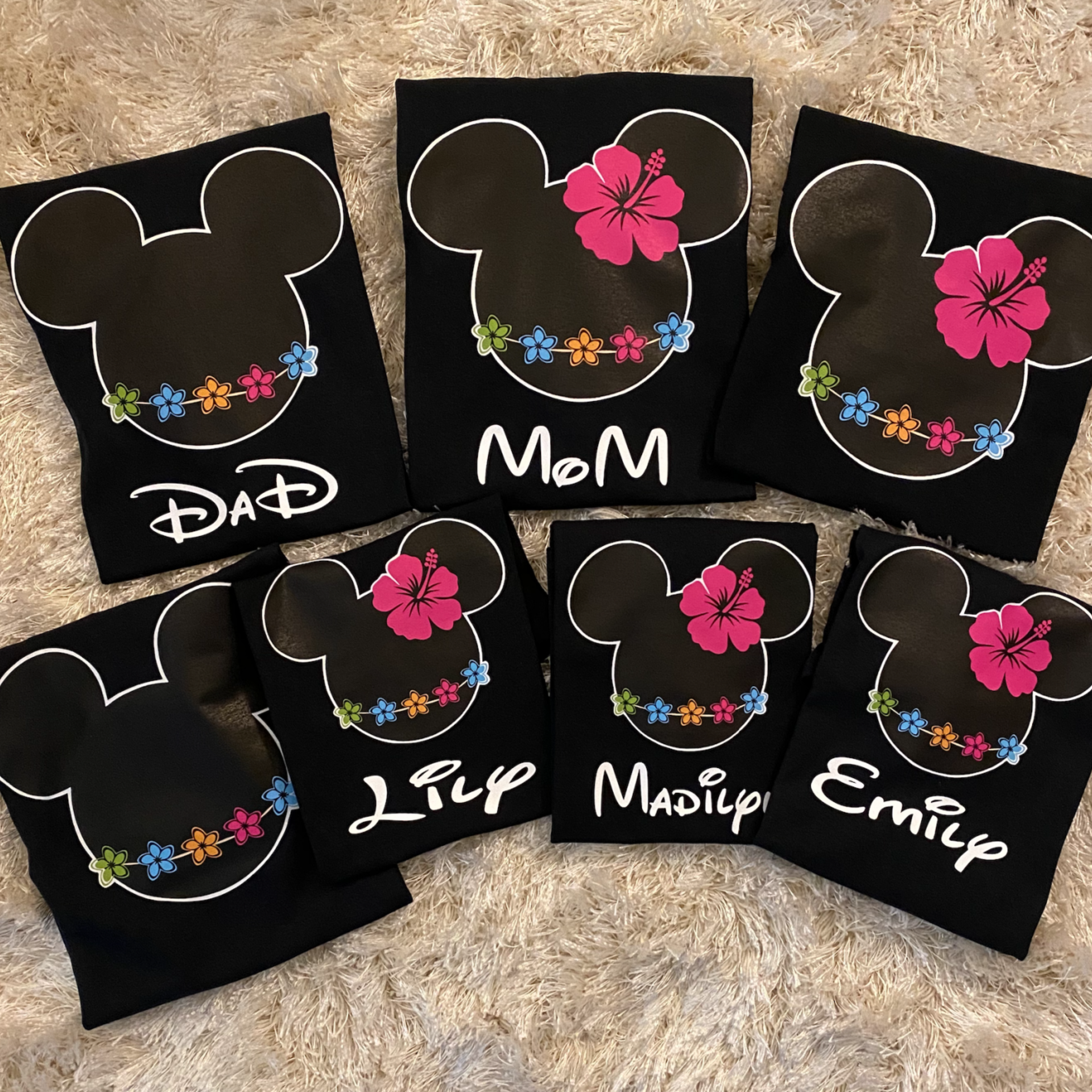 Custom Disney Aulani Hawaii Family Mickey Mouse and Minnie Mouse T-Shirt