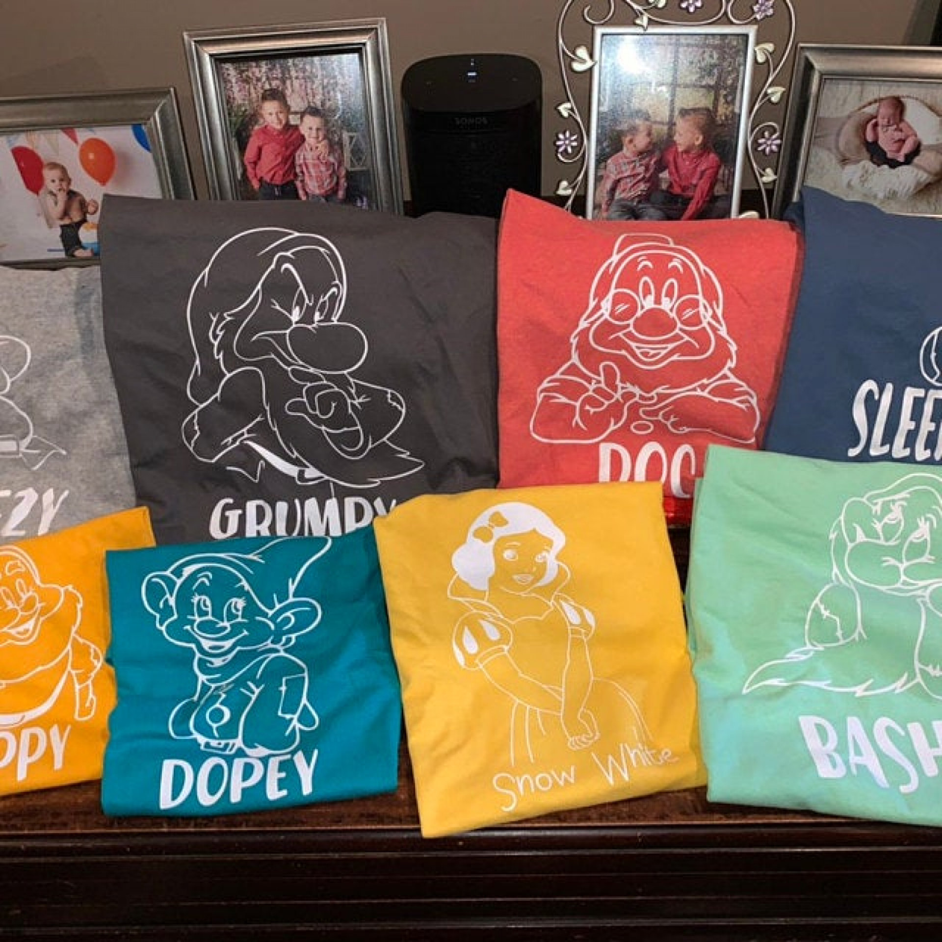 Custom Disney Seven Dwarfs Disney Family Vacation T-shirts and Friends T-Shirt