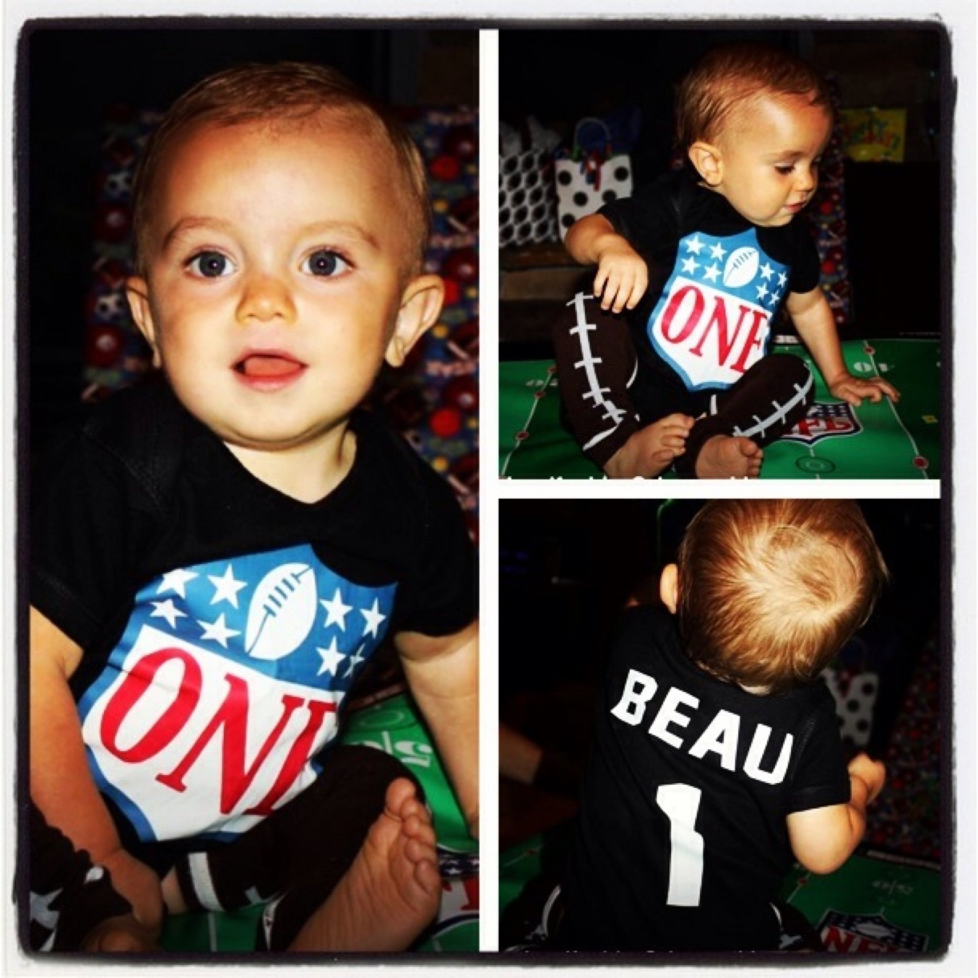 Family Birthday Football Body Suit "ONE"