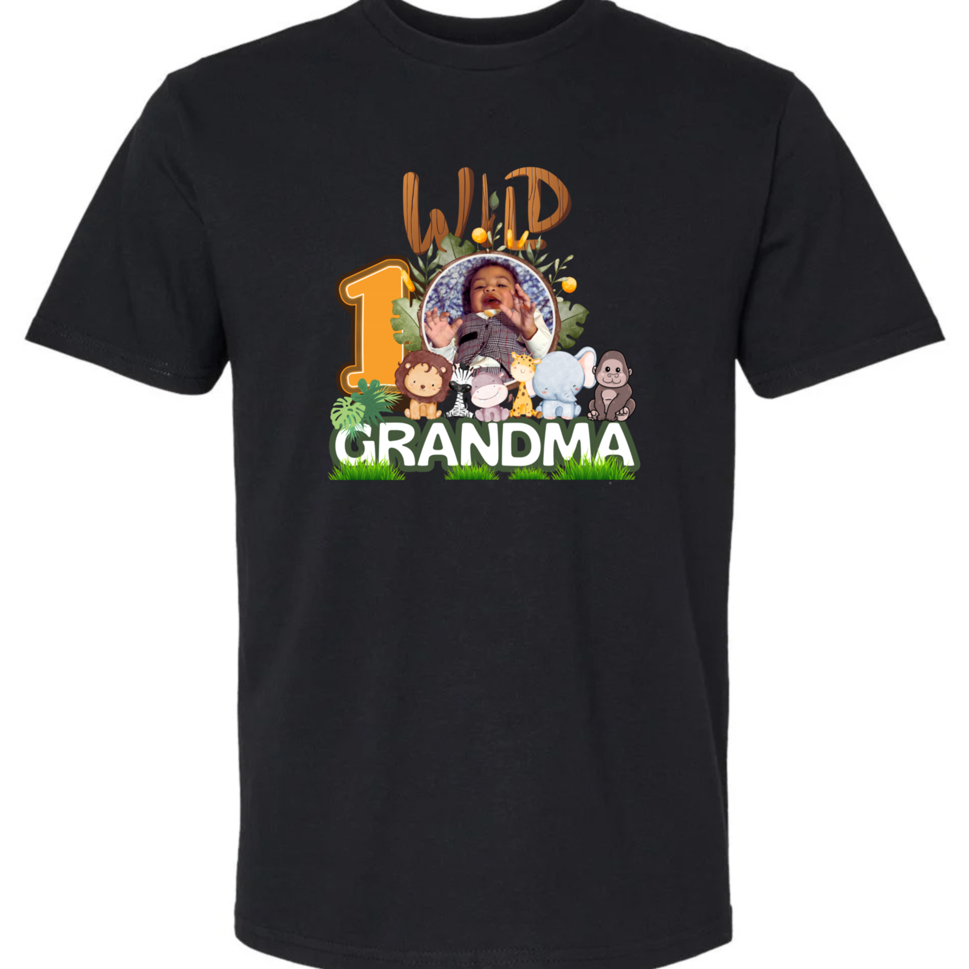 Personalized wild safari jungle wild one custom picture family T-shirt Theme