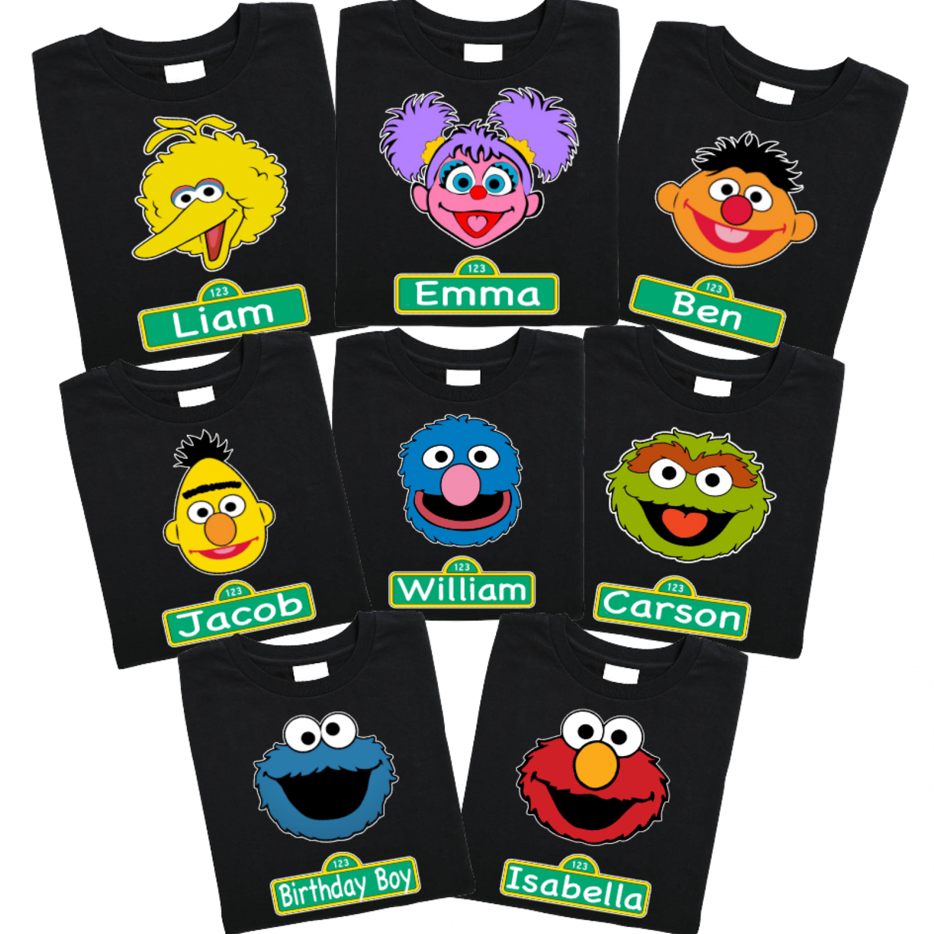 Sesame Street Family Birthday Custom T-shirts