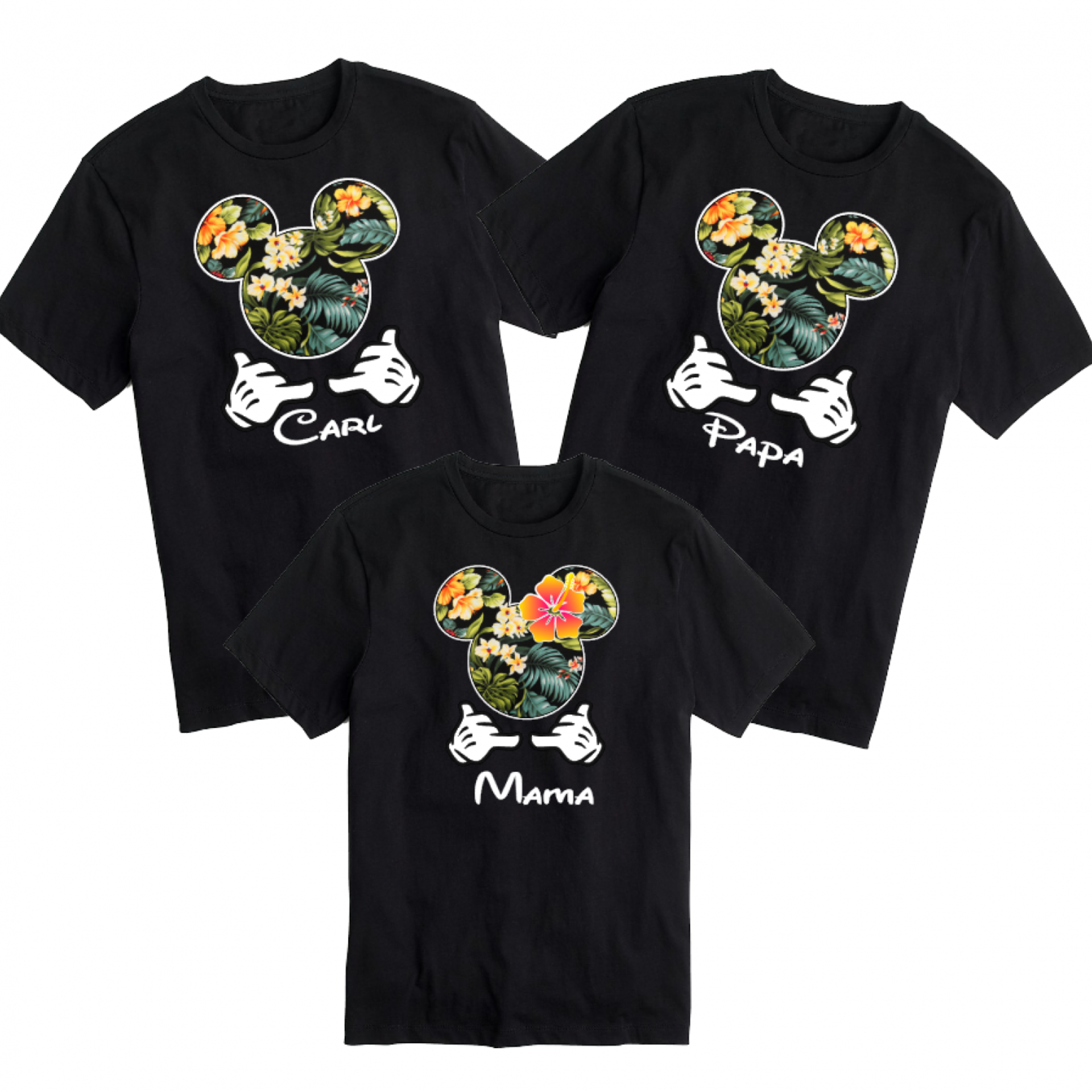 Disney Hawaii Shaka Hands Aulani Family Mickey Mouse and Minnie Mouse T-Shirt