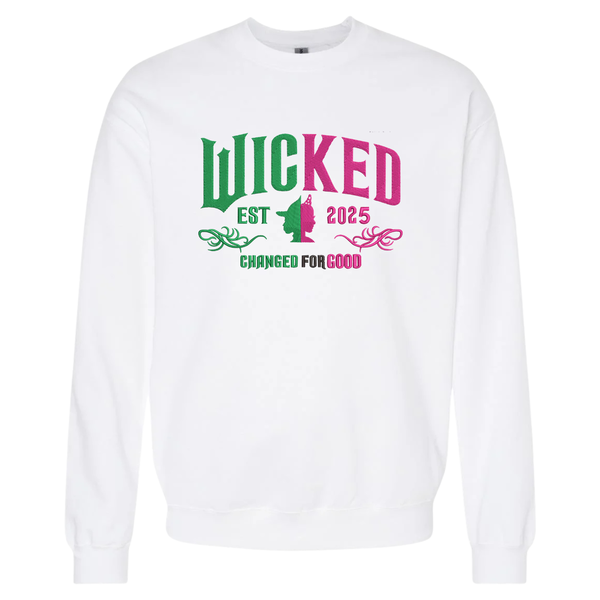 Wicked Changed For Good Embroidery Design, Wicked Musical Inspired Embroidery Sweatshirt Noahs Ark Box