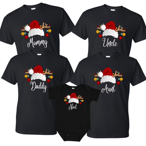 Christmas Reindeer Santa Hat Shirts | Disney Christmas | Santa Matching Pajama Shirts 