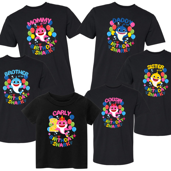 Baby Shark Birthday Girl for Birthday Shirts - Personalized Party Theme for Kids 