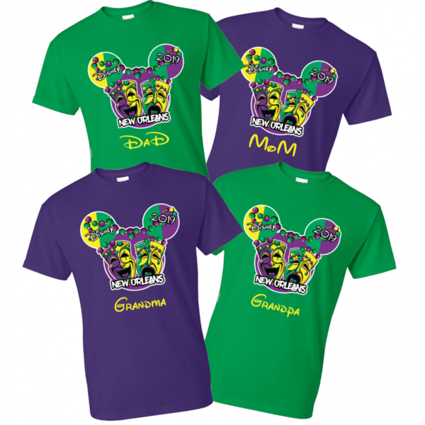 Custom Disney Mardi Gras Vacation Family and Friends T-Shirt *NEW 2026*