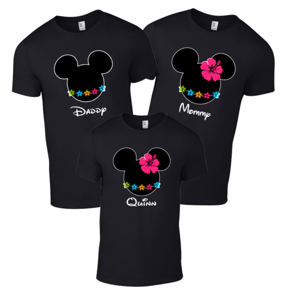 Custom Disney Aulani Hawaii Family Mickey Mouse and Minnie Mouse T-Shirt