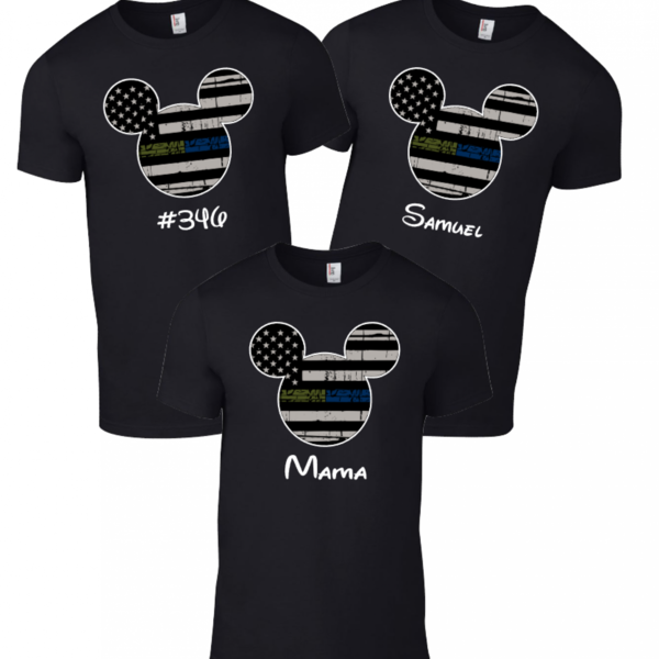 Custom Disney House Divided Disney US Marines Military Police Family Mickey Mouse Family Matching Shirts