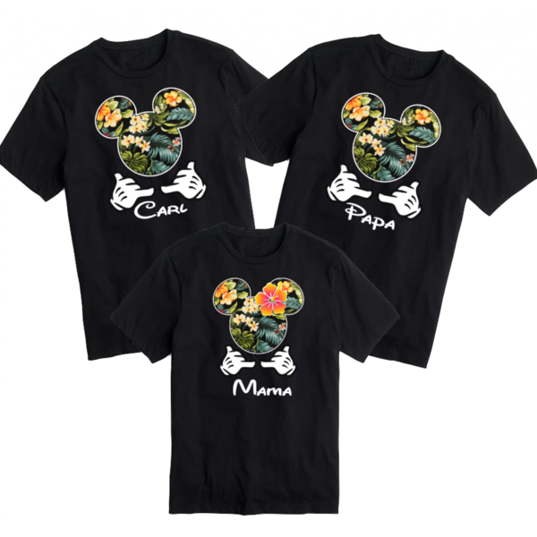 Disney Hawaii Shaka Hands Aulani Family Mickey Mouse and Minnie Mouse T-Shirt